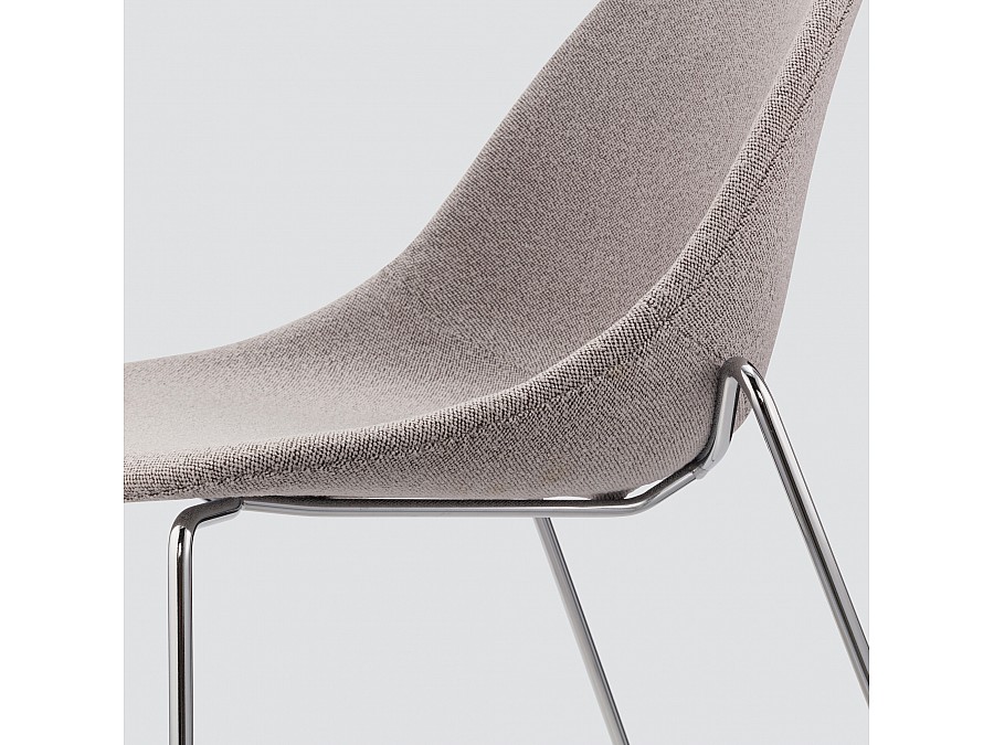 Стул Vid Soft серое букле, ножки хром