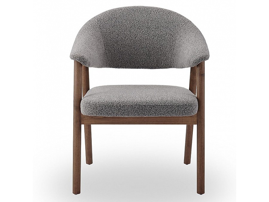 Стул Holmes 5, серый, ножки орех