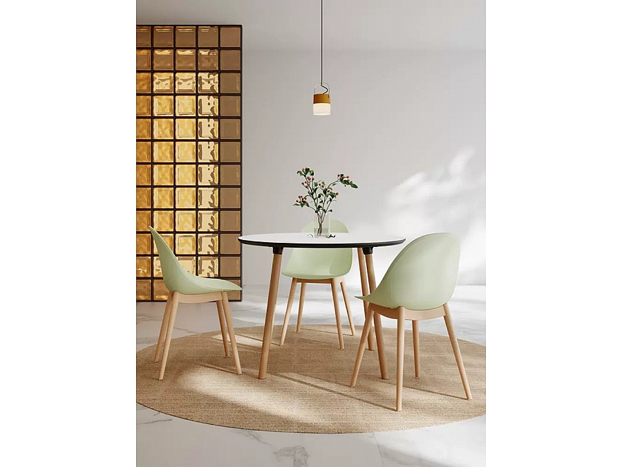 Стул Vid матча, с деревянными ножками