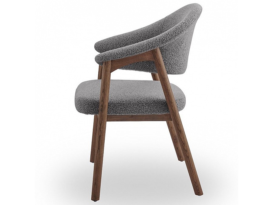 Стул Holmes 5, серый, ножки орех