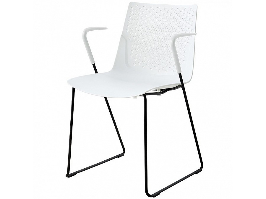 Стул с подлокотниками FX белый