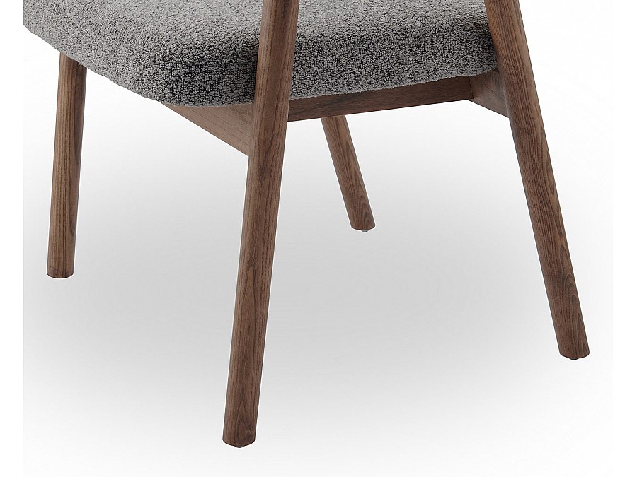 Стул Holmes 5, серый, ножки орех