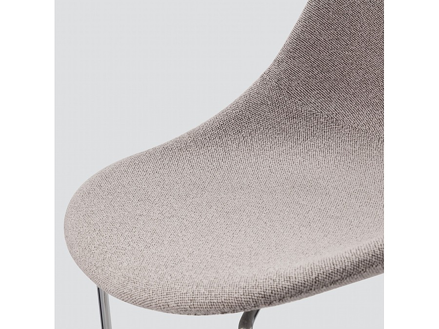 Стул Vid Soft серое букле, ножки хром