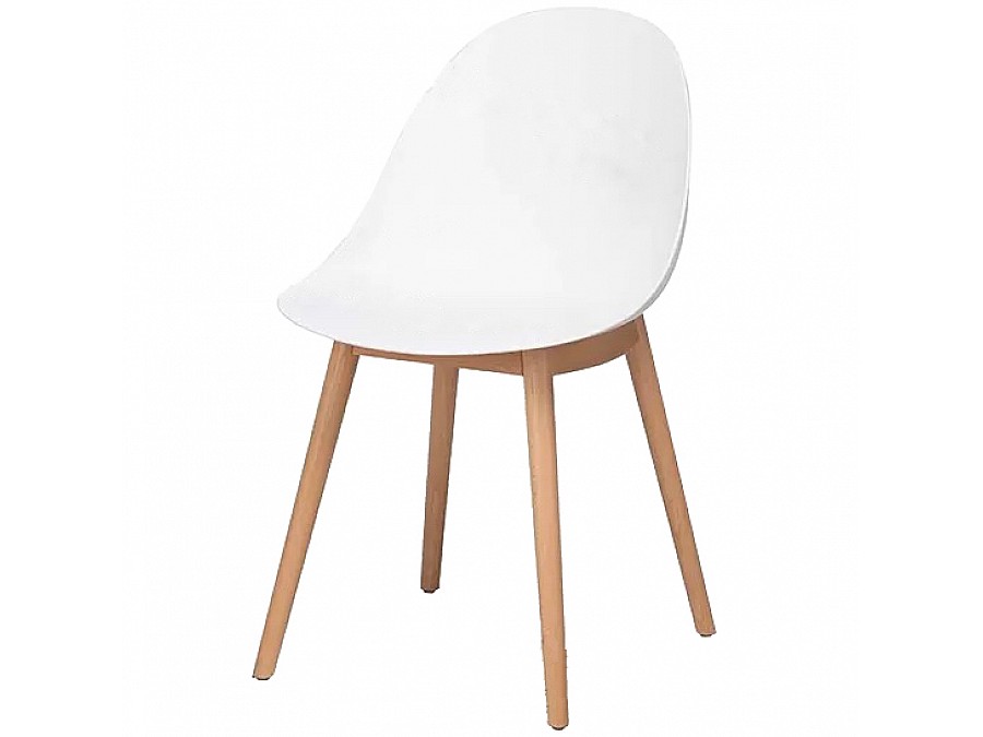 Стул Vid белый, с деревянными ножками