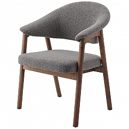 Стул Holmes 5, серый, ножки орех