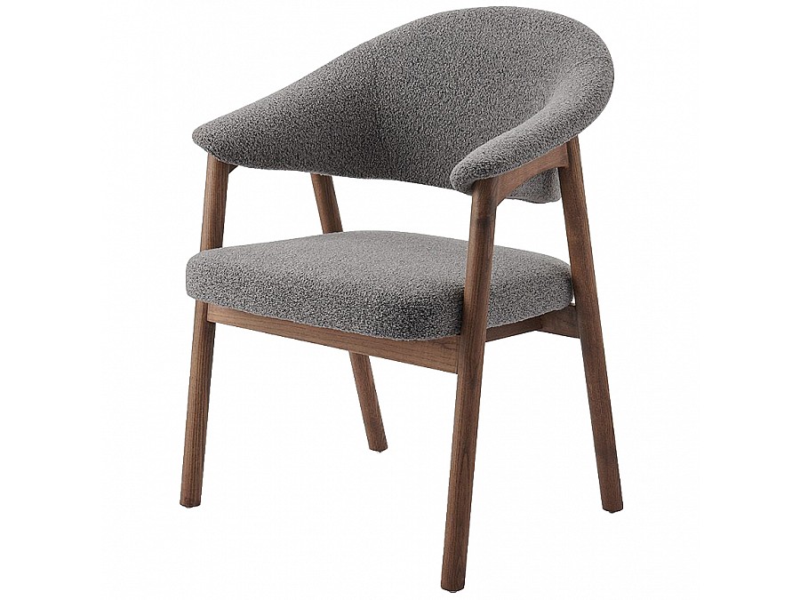 Стул Holmes 5, серый, ножки орех