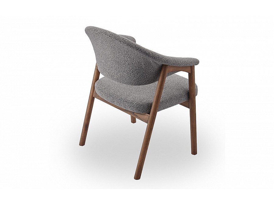 Стул Holmes 5, серый, ножки орех