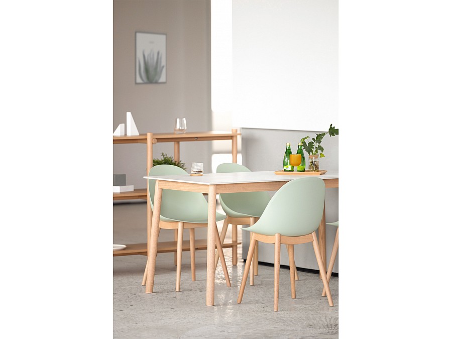 Стул Vid белый, с деревянными ножками