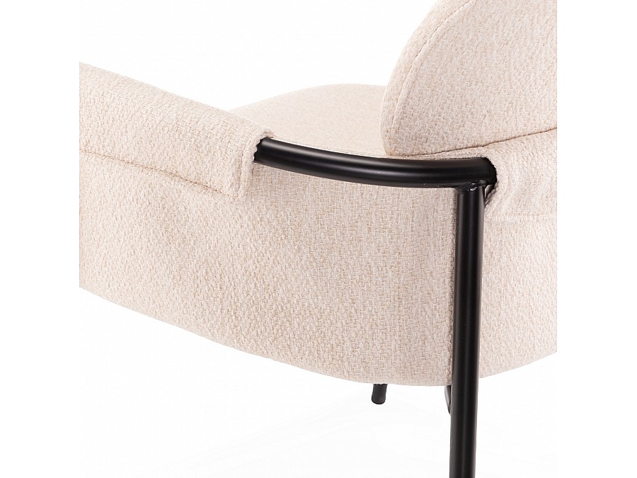 Стул Lok Arms бежевое букле