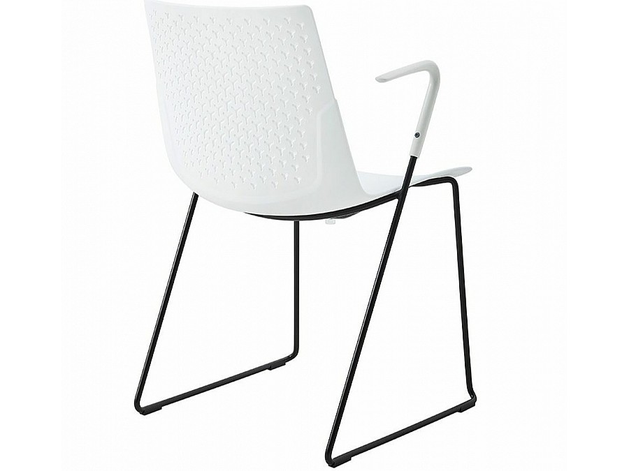 Стул с подлокотниками FX белый