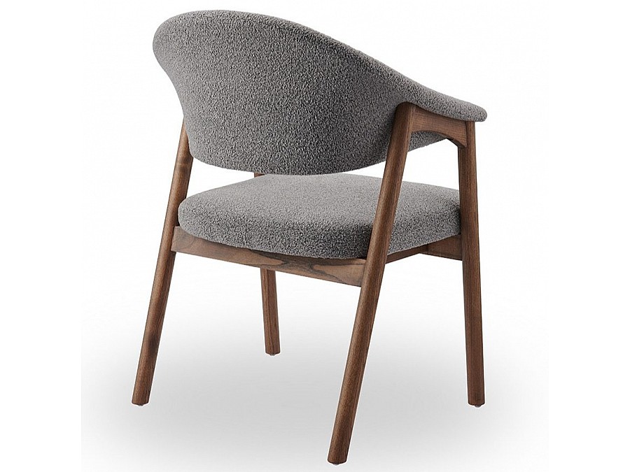 Стул Holmes 5, серый, ножки орех