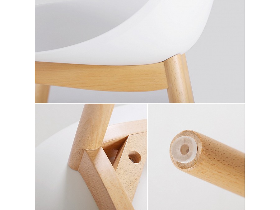 Стул Vid белый, с деревянными ножками