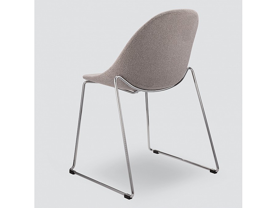 Стул Vid Soft серое букле, ножки хром